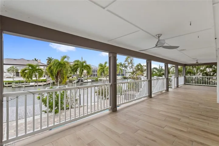 Second floor lanai, with new tile flooring.