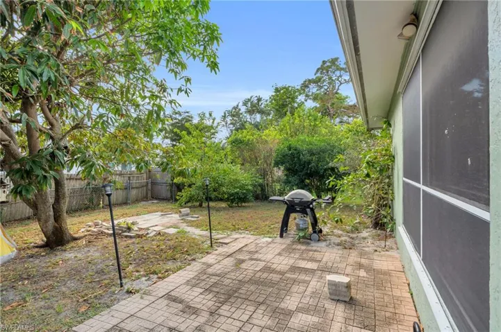 View of patio featuring grilling area