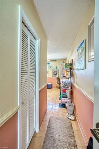 Hallway to converted garage