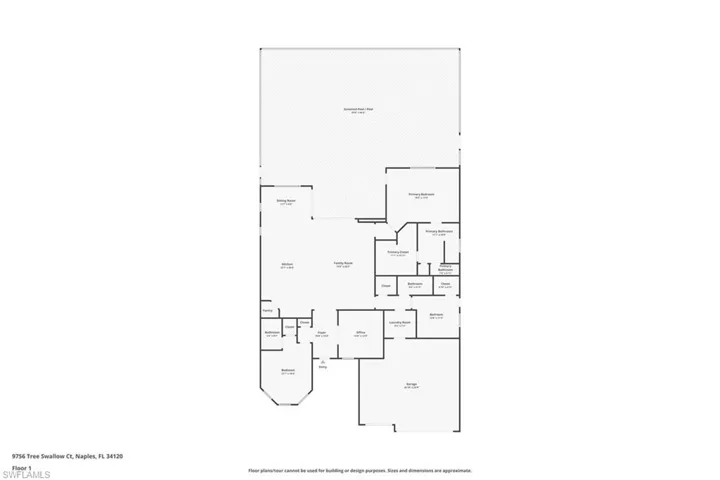 Floor plan with room dimensions
