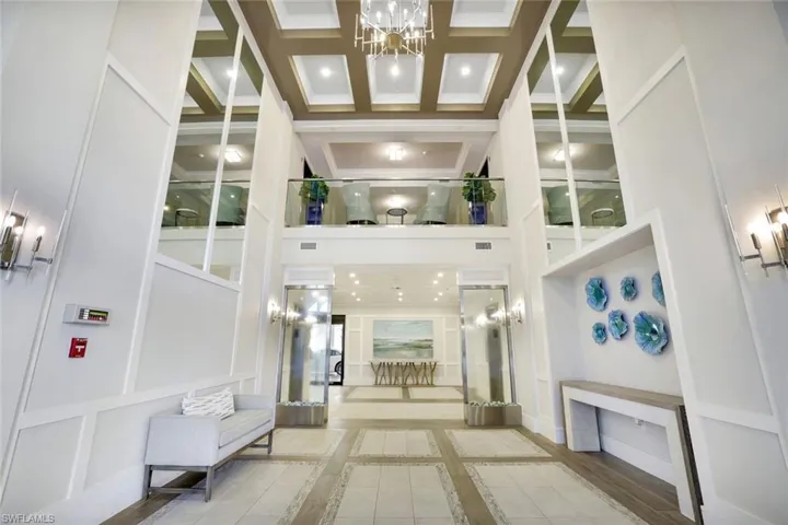 Community lobby featuring a high ceiling
