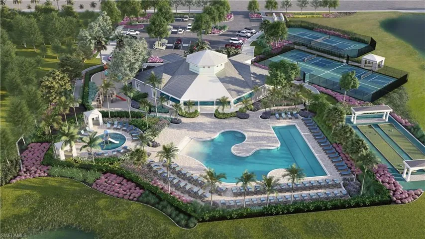 Birds eye view of property