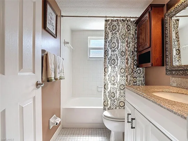 Guest bathroom is Nicely Updated Including Granite Vanity Top