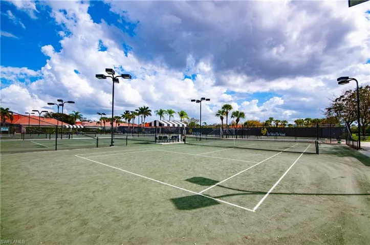 View of tennis court