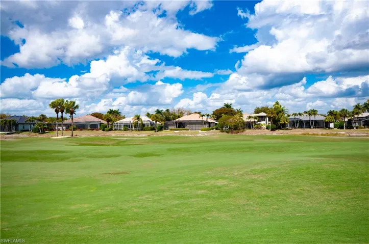 View of property's community with a residential view and view of golf course