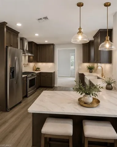 Photo includes reality renovation/ staging to showcase the possibility of the kitchen. Design services included with purchase!
