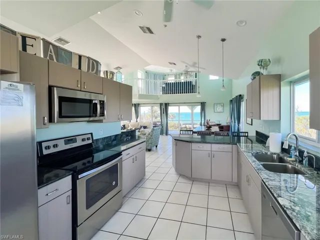 Kitchen featuring stainless steel appliances, a wealth of natural light, visible vents, and a sink