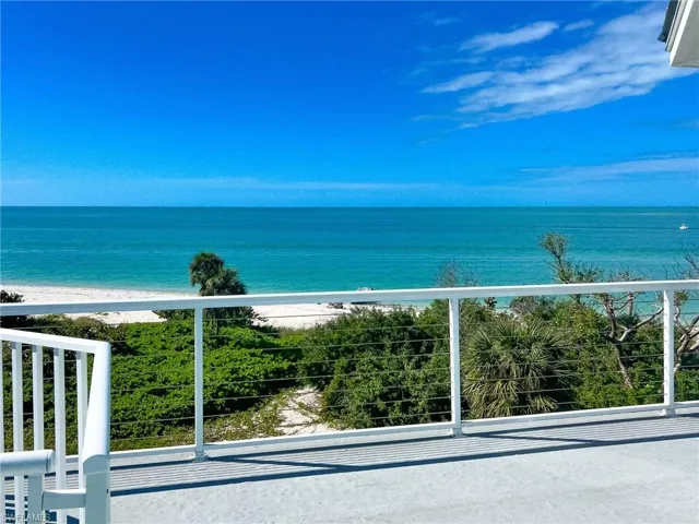 View of water feature with a view of the beach