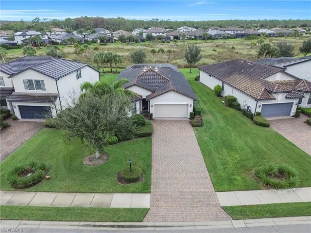 Aerial view of residential area
