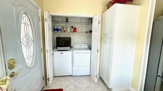 Laundry room inside home