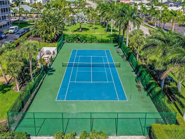 View of tennis court