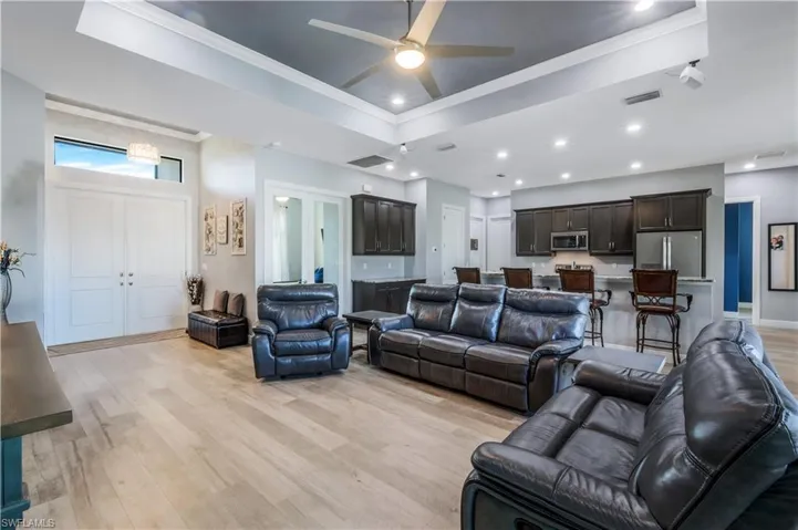 Great room opens to kitchen