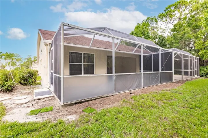 Rear view of home