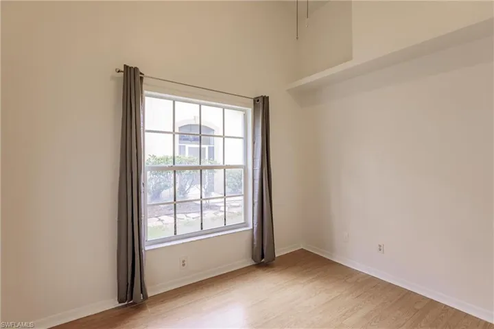 Spare room featuring light hardwood / wood-style flooring