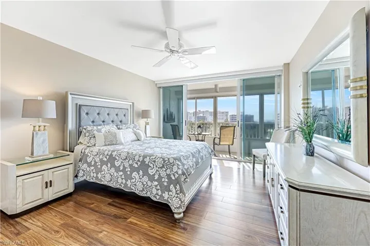 Primary bedroom with view of the Gulf!