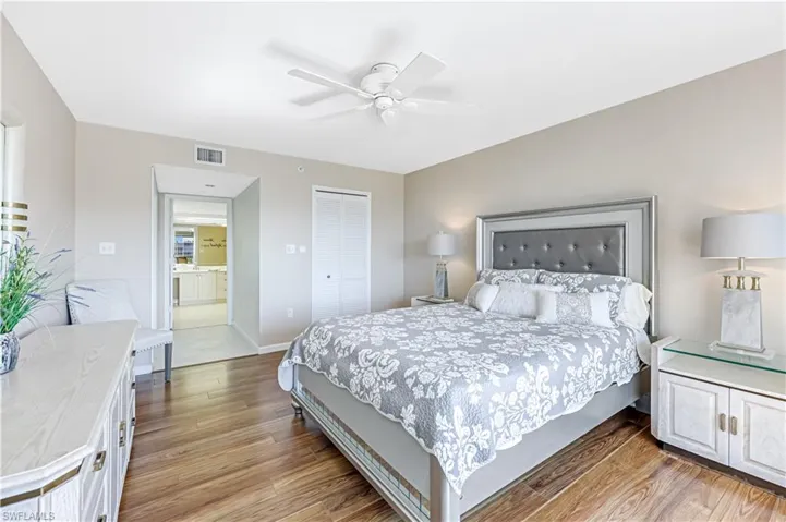 Spacious and bright primary bedroom