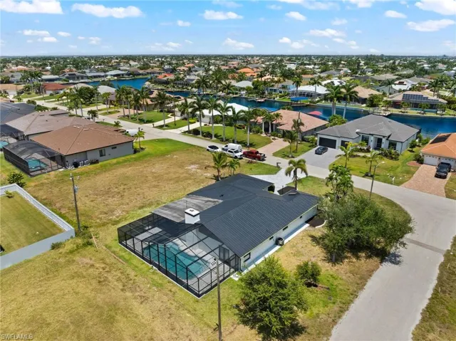 Aerial view of residential area
