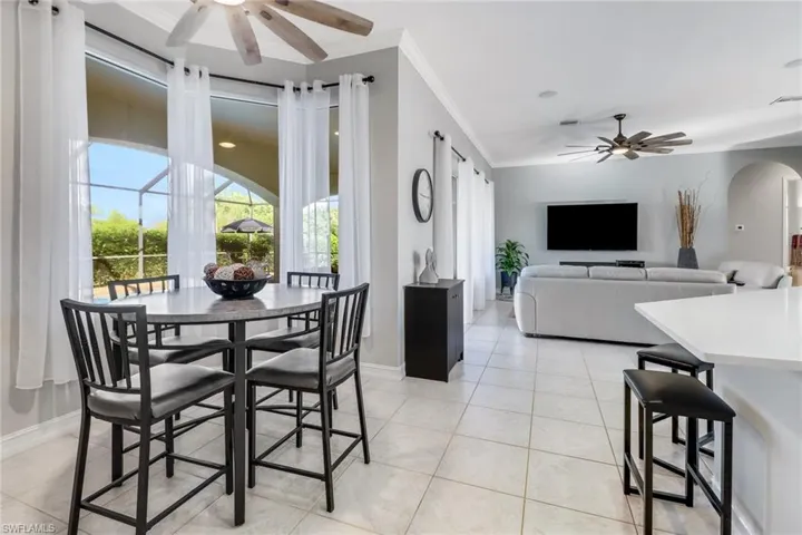 located off of the kitchen