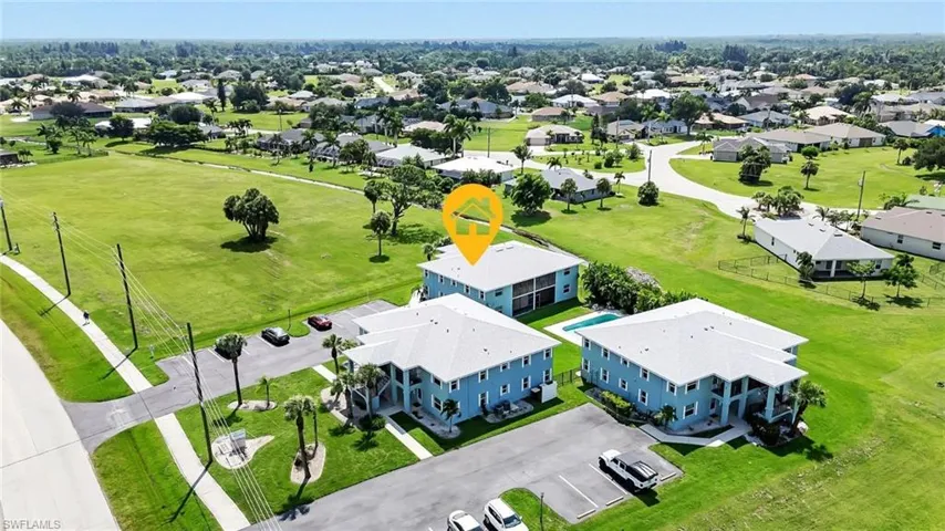 Birds eye view of property