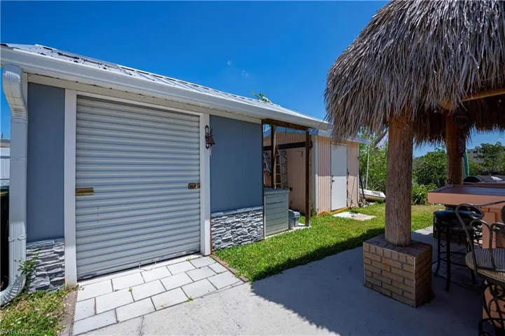 View of patio / terrace featuring an outdoor structure