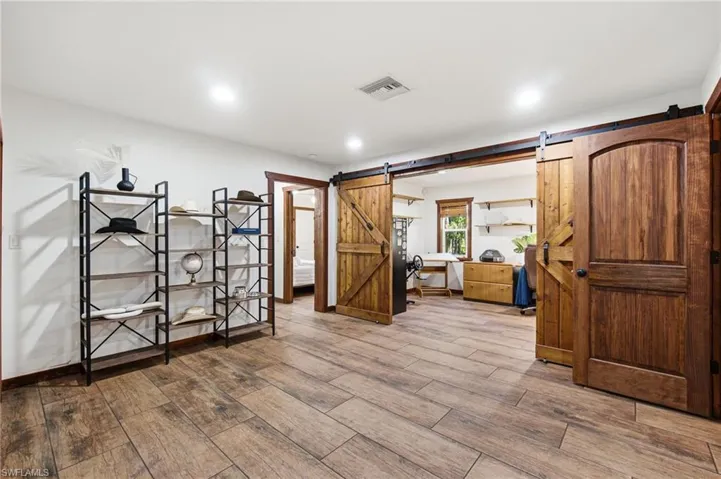 Flexible interior space suitable for use as a home office, study or additional living area