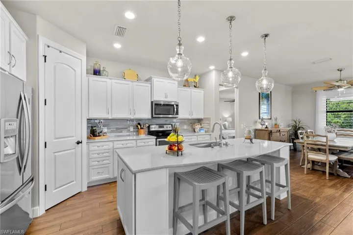 Open concept Kitchen leading to the livingroom