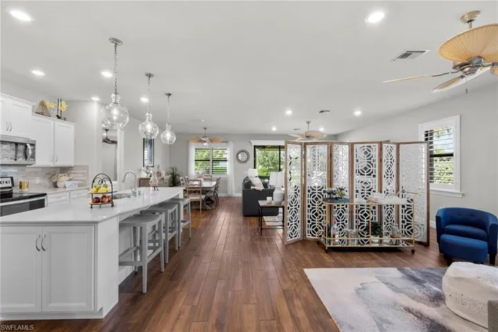 Open concept Kitchen leading to the livingroom