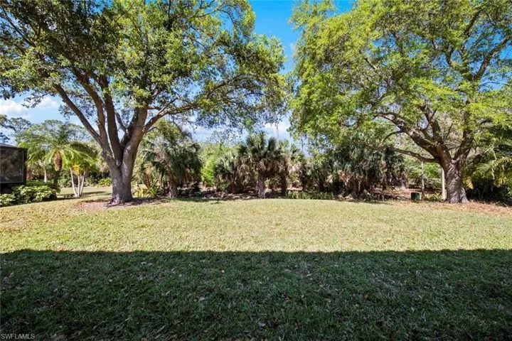 Large backyard with established mature trees, room for pool.