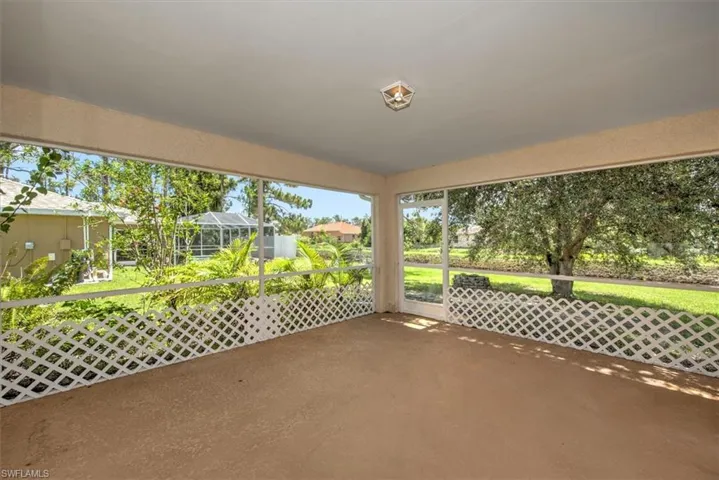 View of dining area of sunroom