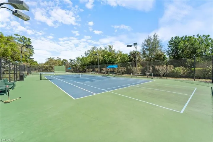 View of sport court with fence