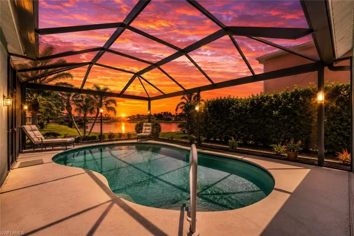New Picture Window Pool Cage with Lanai Lights