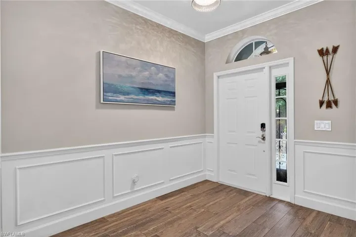 Foyer with Custom Wainscoting