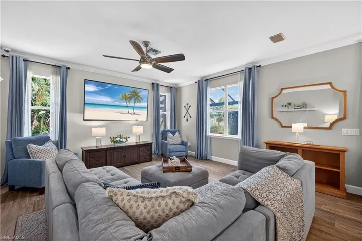 Expansive Family Room with Lake Views