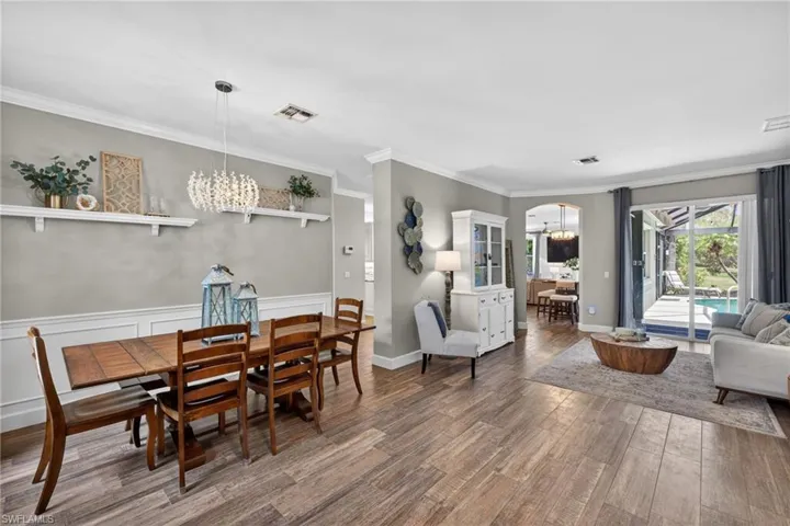 Dining Room is off the foyer