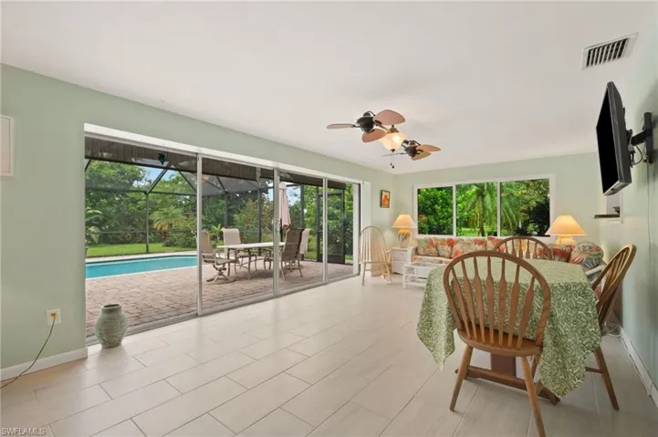 Florida Room overlooking pool & preserve