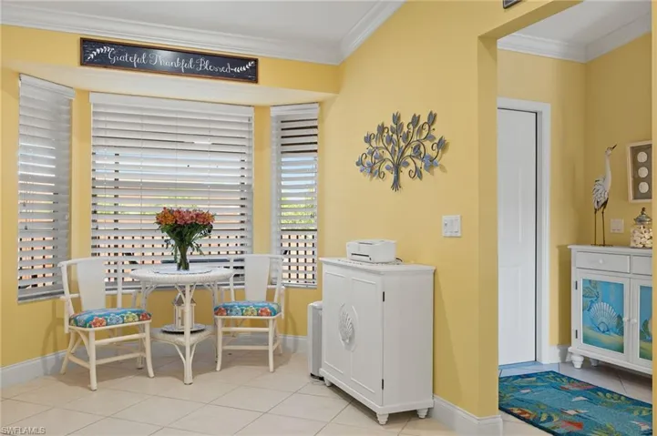 Corner nook seating adds delightful space to the kitchen.