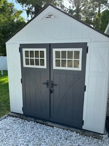 Storage Shed in backyard
