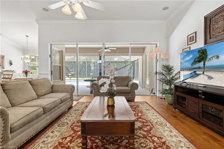View of Living Room from Foyer.