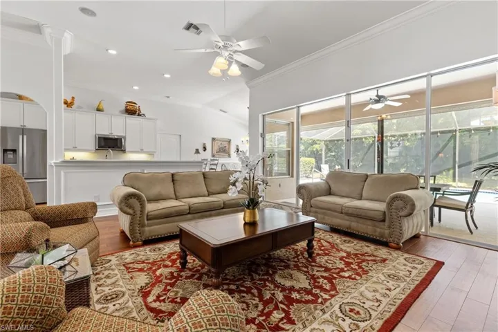 Living Room/Kitchen/View of Lanai.
