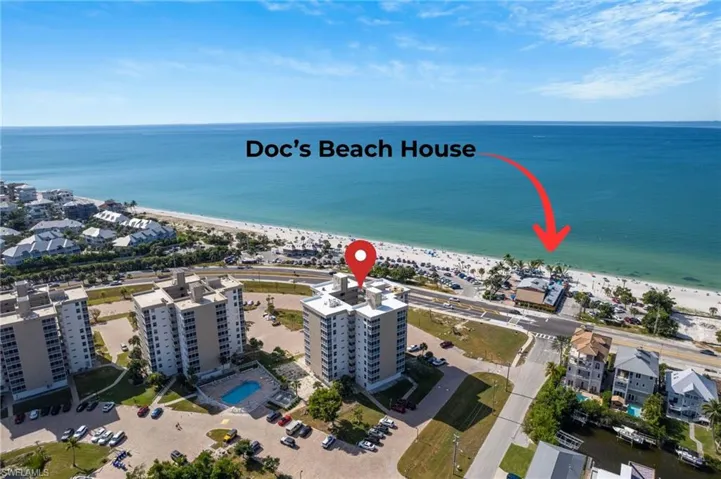 Drone / aerial view of expansive beach
