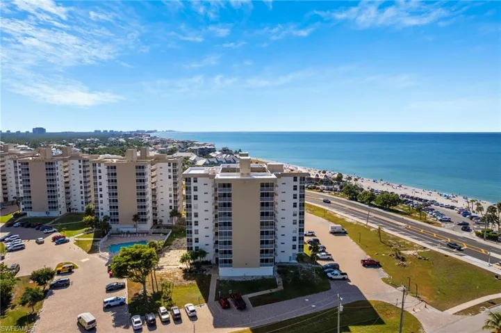 Bird's eye view of expansive beach