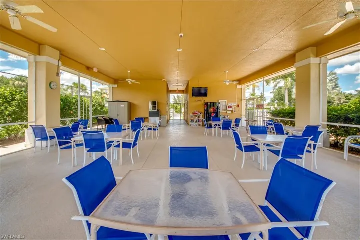 View of patio / terrace featuring ceiling fan