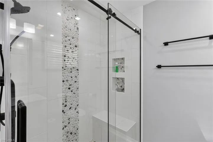 Bathroom with a shower stall