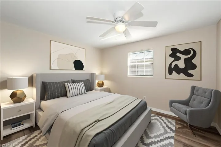 Main bedroom - virtually staged