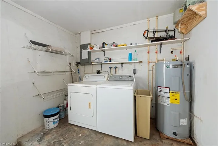 Laundry in garage