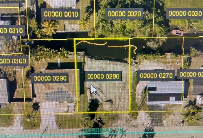 Aerial overview of property's location with property boundaries highlighted