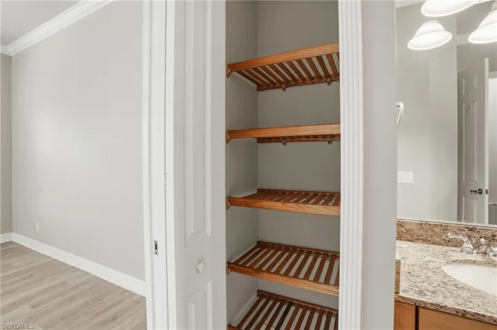Closet with a sink