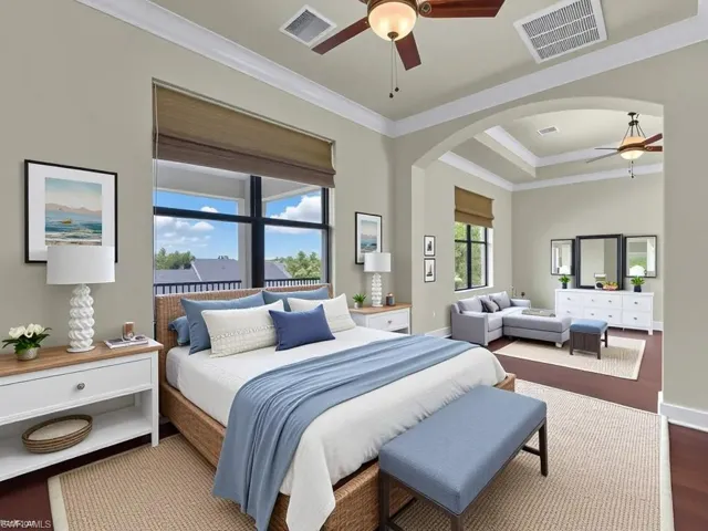 Primary bedroom- virtually staged