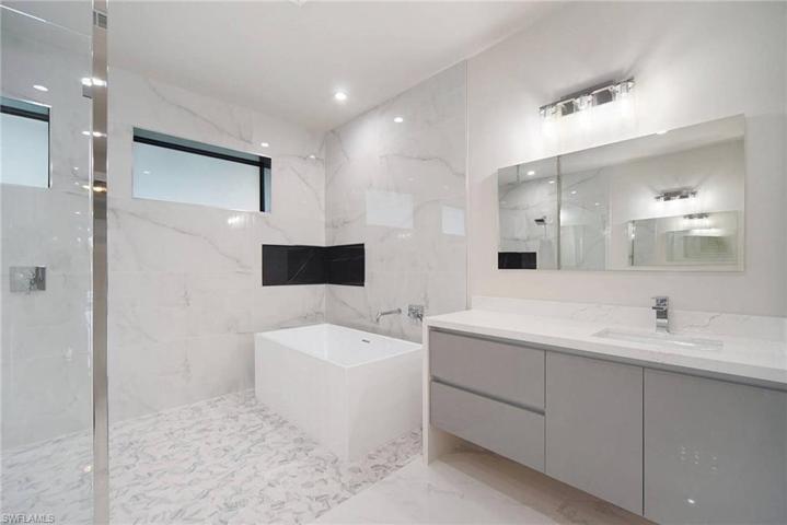 His and Hers vanities, Huge Wet shower room