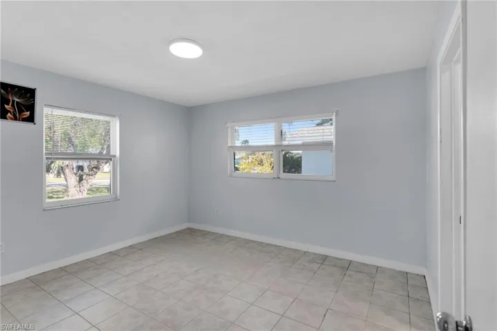 View of tiled spare room